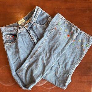 Embroidered Flare Jeans